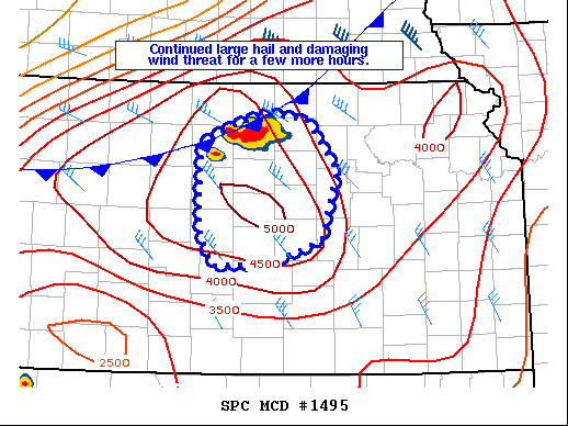 Mesoscale Discussion 1495