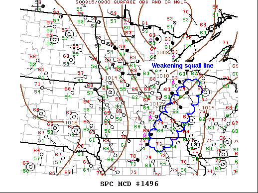 Mesoscale Discussion 1496