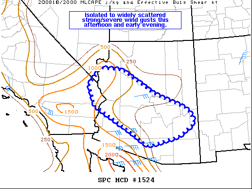 Mesoscale Discussion 1524
