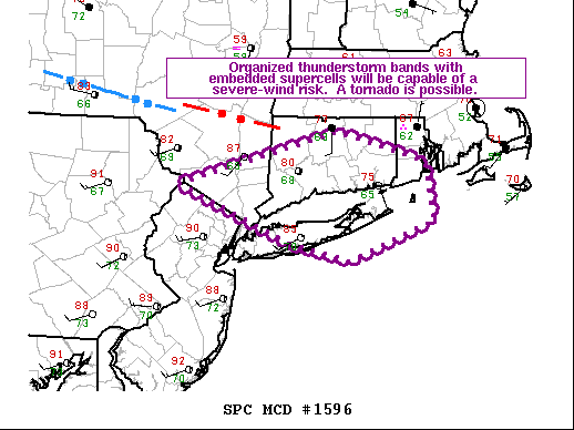 Mesoscale Discussion 1596
