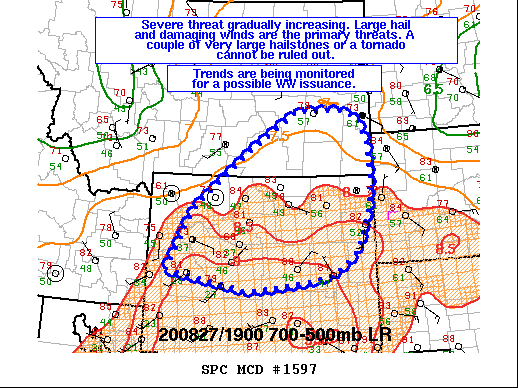 Mesoscale Discussion 1597
