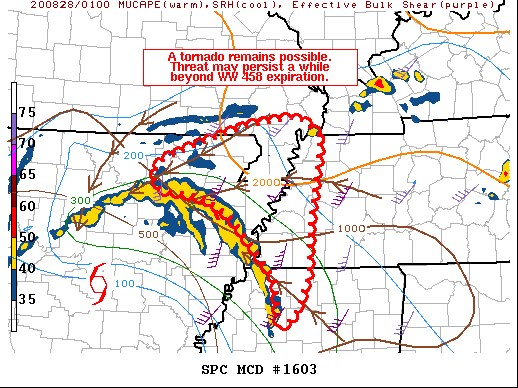 Mesoscale Discussion 1603