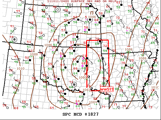 Mesoscale Discussion 1827