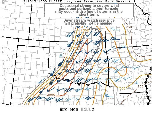 Mesoscale Discussion 1852