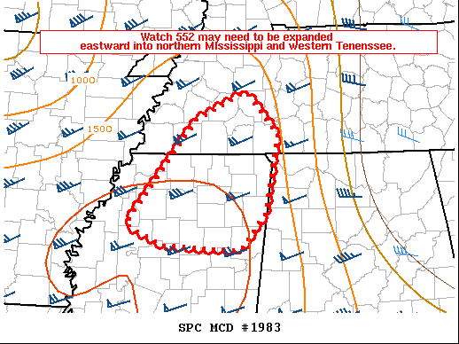 Mesoscale Discussion 1983