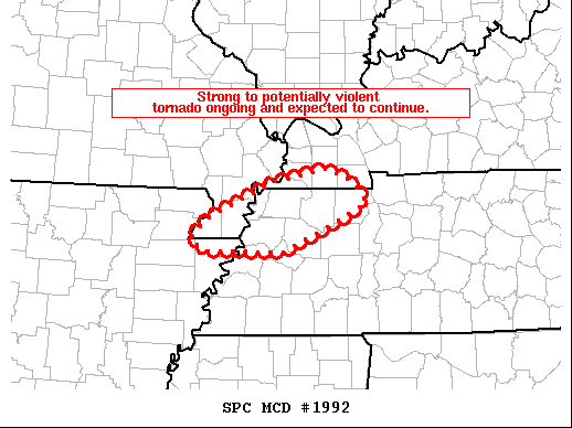 Mesoscale Discussion 1992