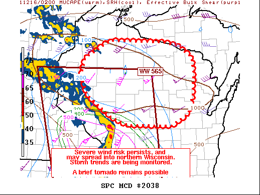 Mesoscale Discussion 2038