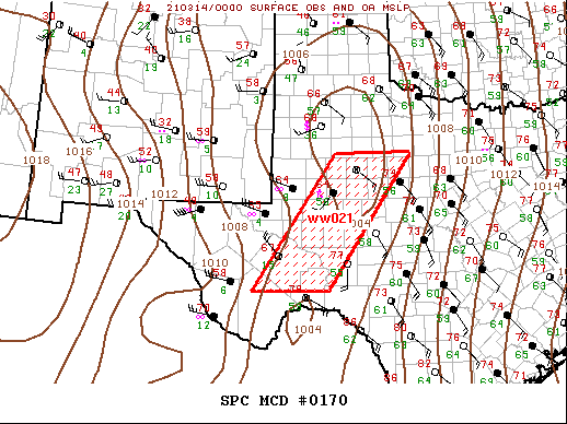Mesoscale Discussion 170