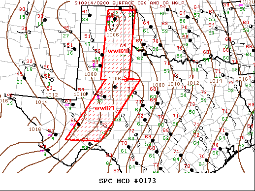 Mesoscale Discussion 173