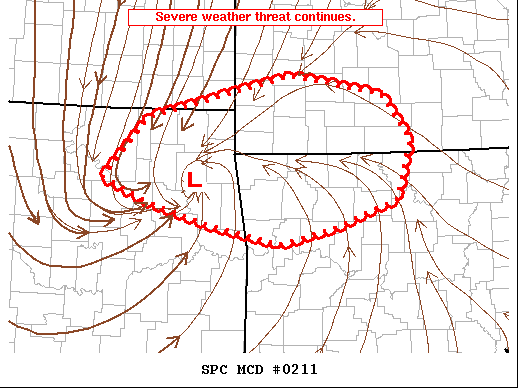 Mesoscale Discussion 211