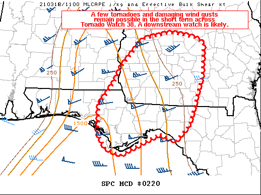 Mesoscale Discussion 220
