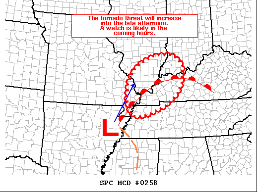 Mesoscale Discussion 258
