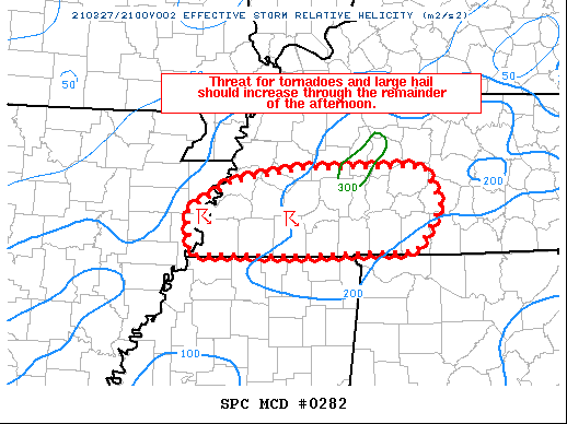 Mesoscale Discussion 282