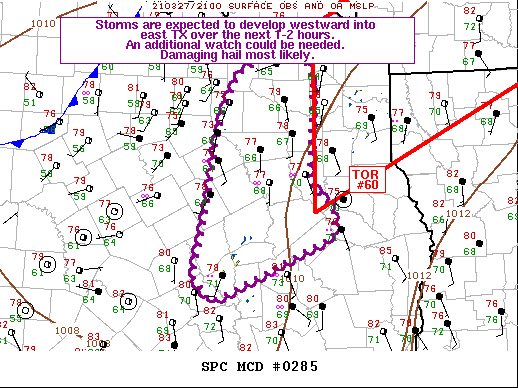 Mesoscale Discussion 285