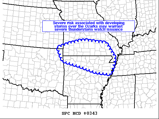 Mesoscale Discussion 343