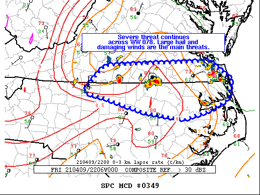 Mesoscale Discussion 349