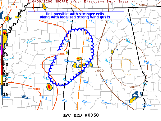Mesoscale Discussion 350