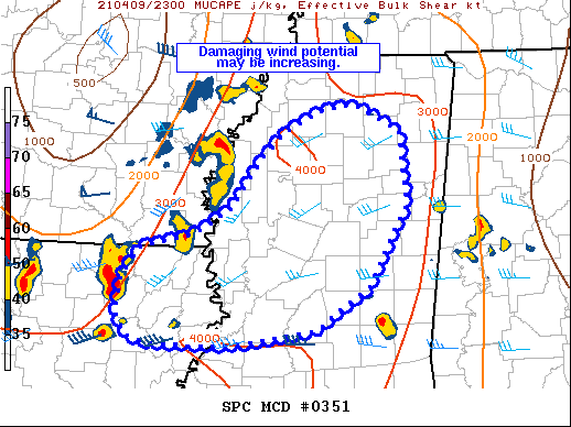 Mesoscale Discussion 351