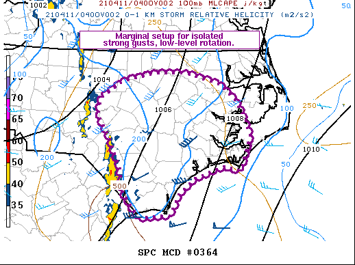 Mesoscale Discussion 364