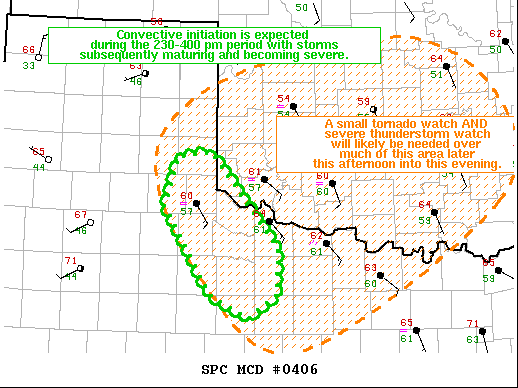 Mesoscale Discussion 406