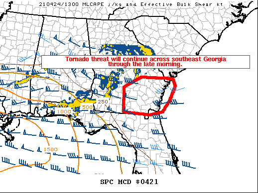 Mesoscale Discussion 421