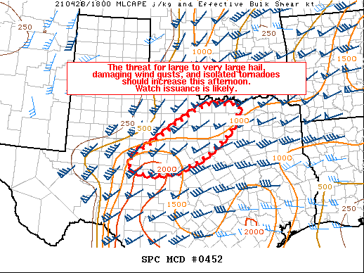 Mesoscale Discussion 452