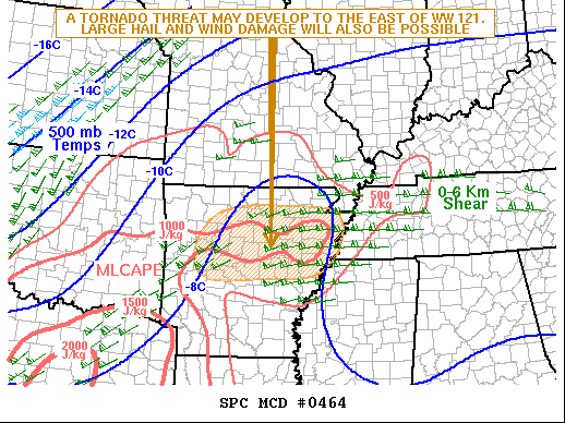 Mesoscale Discussion 464