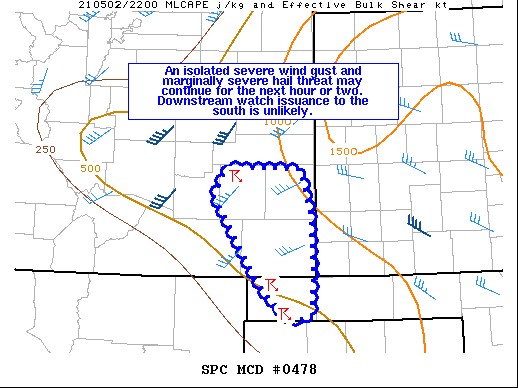 Mesoscale Discussion 478