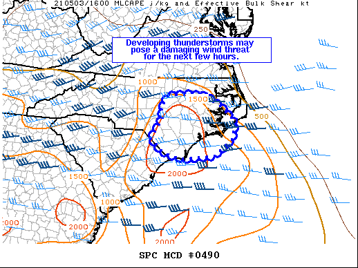Mesoscale Discussion 490
