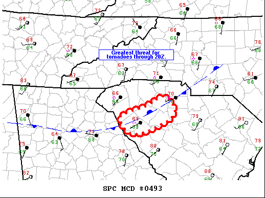Mesoscale Discussion 493