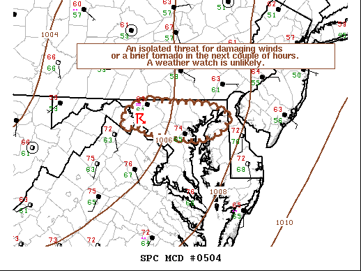 Mesoscale Discussion 504