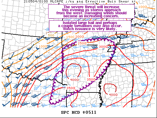 Mesoscale Discussion 511