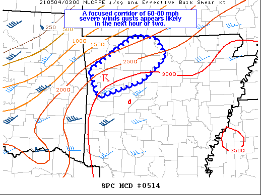 Mesoscale Discussion 514