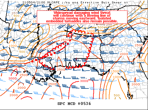 Mesoscale Discussion 536