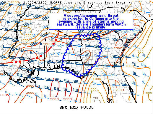 Mesoscale Discussion 538