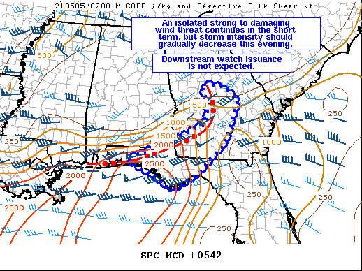 Mesoscale Discussion 542
