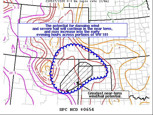 Mesoscale Discussion 654