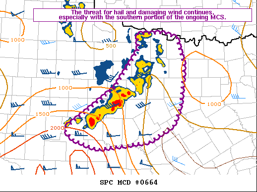 Mesoscale Discussion 664