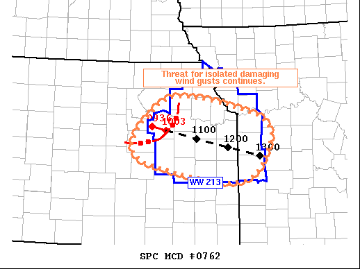 Mesoscale Discussion 762