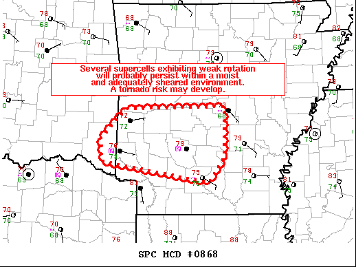 Mesoscale Discussion 868