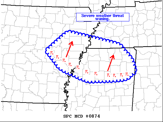 Mesoscale Discussion 874