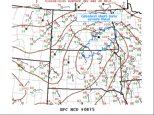 Mesoscale Discussion 875