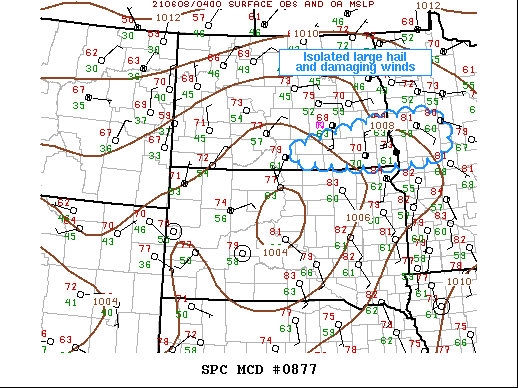 Mesoscale Discussion 877