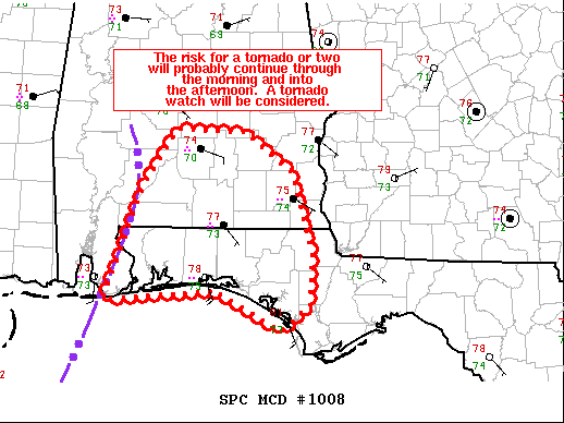 Mesoscale Discussion 1008