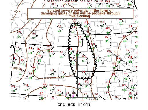 Mesoscale Discussion 1017