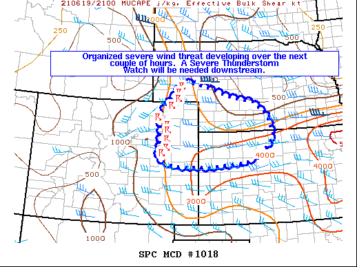 Mesoscale Discussion 1018