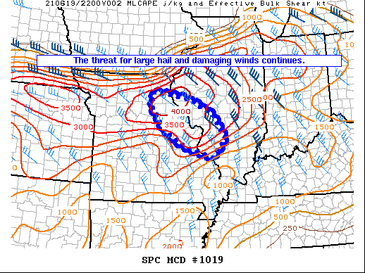 Mesoscale Discussion 1019