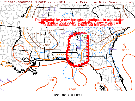 Mesoscale Discussion 1021