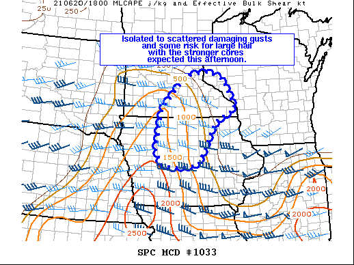 Mesoscale Discussion 1033