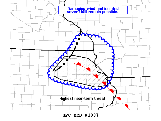 Mesoscale Discussion 1037